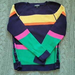 Ralph Lauren Colorful Striped Crew Neck Sweater